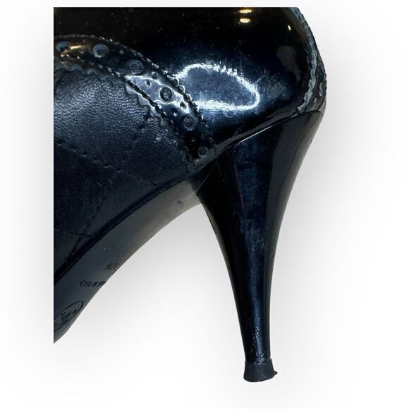Chanel Patent Leather Lasercut Booties 37.5 - Picture 13 of 14